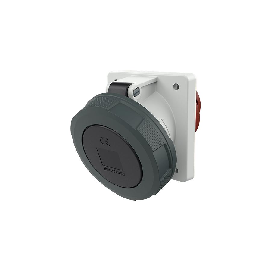 TOMA EMPOTRABLE 63AMP 3P+T 500V NEGRO 7H IP67